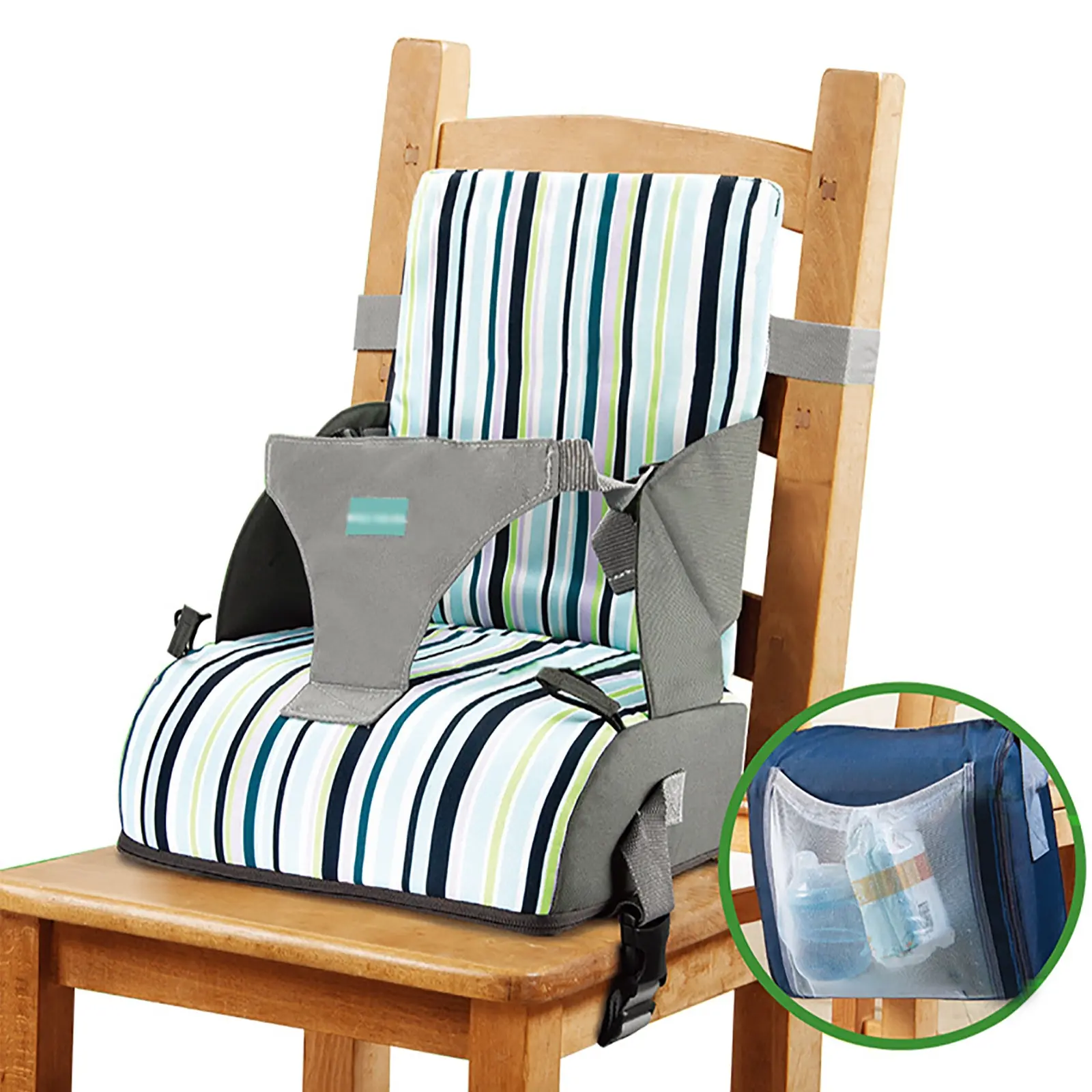 

Adjustable Children Increased Chair Pad Baby Furnitur Booster Seat Portable Kids Dining Cushion Pram Chair Pad Removable Gift