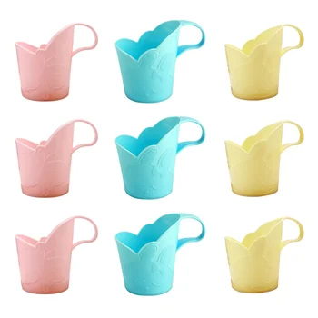 

12 Pcs Disposable Paper Cup Holder Anti-scald Insulated Plastic Cup Stand Heat-resistant Cup Cover Holder for Home Cafe Shop (Ra