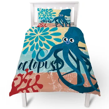 

Marine Life Octopus Duvet Cover Pillow Case Quilt Cover Set Bedclothes Single Bedding Sets For Bed