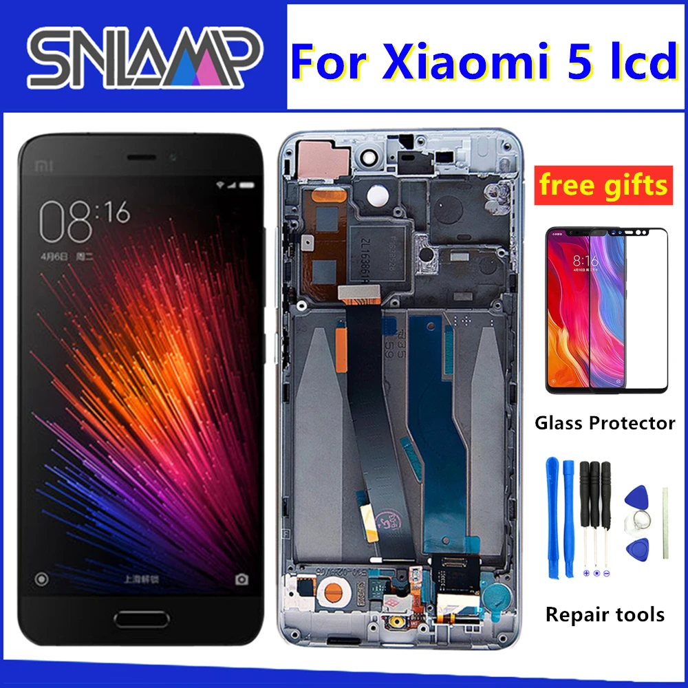 

5.15" Original Display For Xiaomi Mi 5 Mi5 LCD Touch Screen Digitizer Assembly with Frame Replacement For Xiaomi Mi 5 LCD Screen