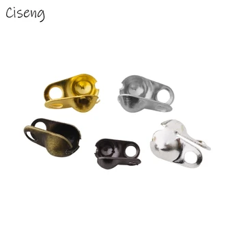 

200pcs/lot 1.5/2.4/3.2mm Iron Alloy End Crimps Beads Ball Chain Connector Clasp For Women Bracelet Necklace Pendant Jewelry