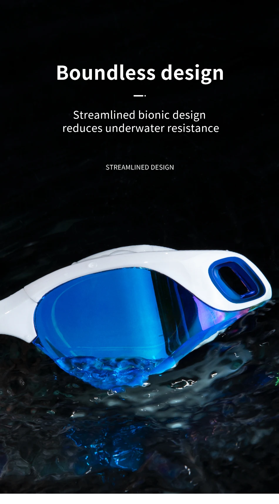 COPOZZ Professional Swimming Goggles Anti-fog Electroplating UV Protection Waterproof Silicone Swim Goggles For Men Women Diving