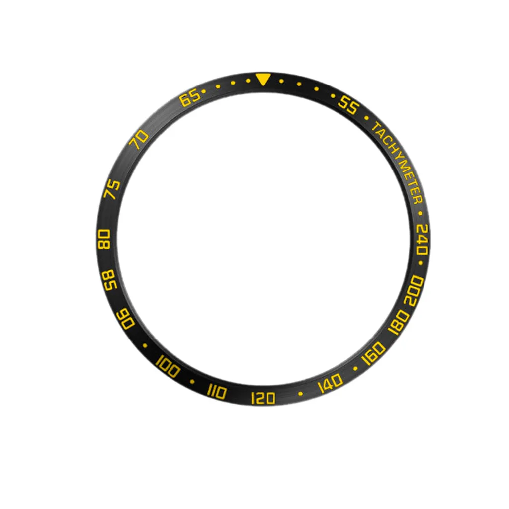 Yellow 15# против царапин металлический ободок кольцо клеющаяся Крышка Замена для samsung Galaxy Watch 42 мм для Galaxy Active/gear Sport/gear S2 - Цвет: Yellow