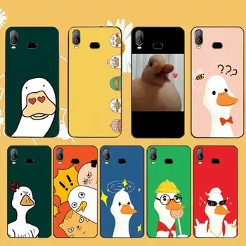 

NBDRUICAI Funny Happy Duck Phone Case For Samsung A10 A20 A30 A40 A50 A70 A71 A51 A6 A8 2018