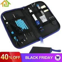 19 шт. 110~ 220 В 60 Вт Электрический паяльник с регулируемой температурой, набор для ремонта ручных инструментов с набором инструментов