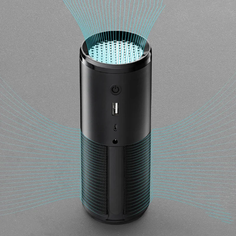 Portable Anion Air Purifier with HEPA Filter 3-Layer Purification Anion Air Cleaner DIY Aromatherapy for Car Home Office