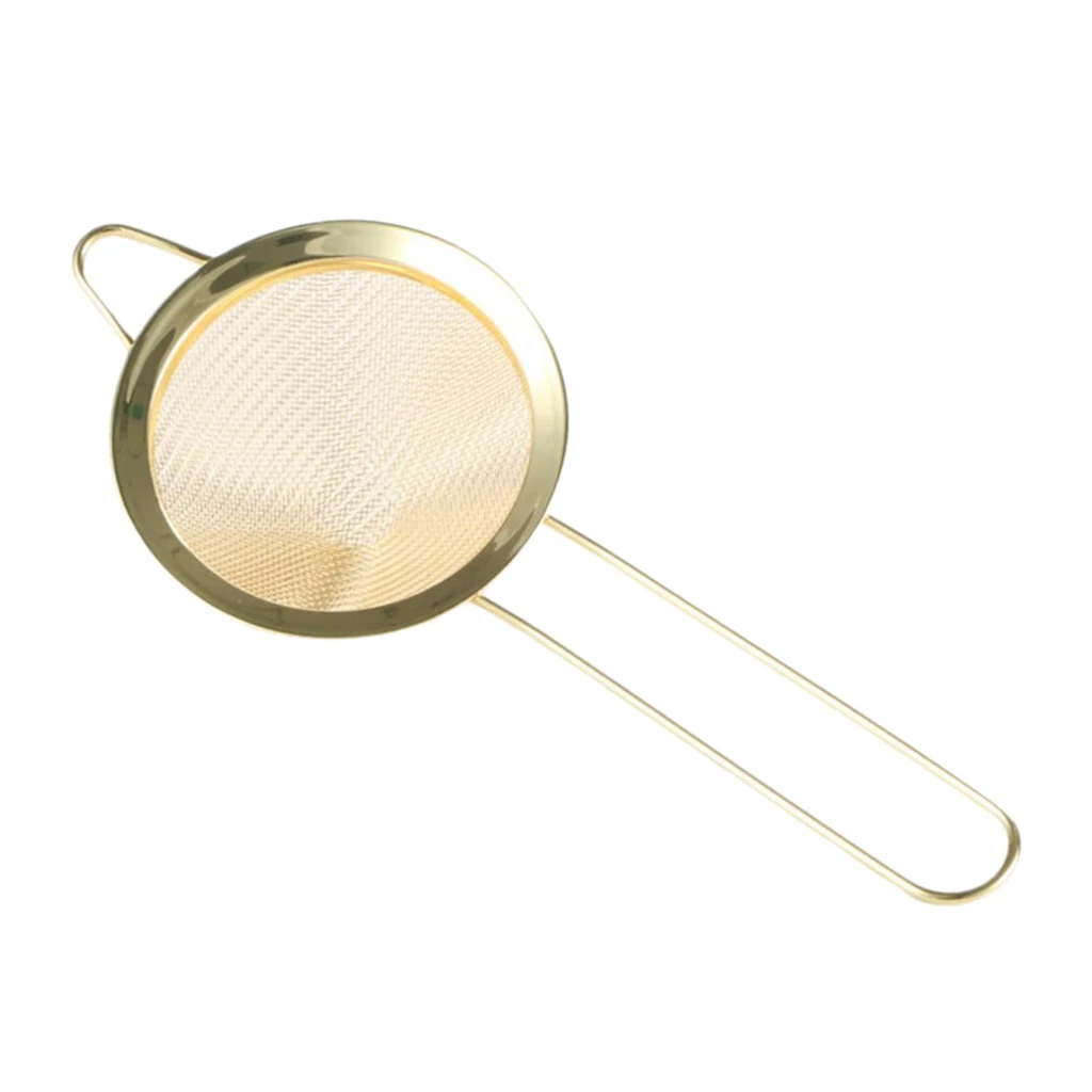 tainless Steel Mesh Oil Skimmer Soup Strainer Flour Colander Sifter Oil Skimmer Soup Strainer Flour Sieve Cocktail Strainer