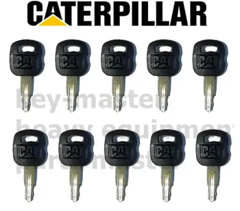 

10pc Ignition Key Set Old Style 5P8500 for CAT Caterpillar Loader Dozer Heavy Equipment Ignition