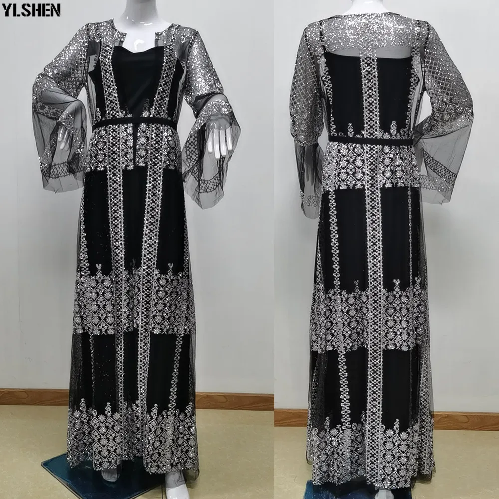 2 Piece Set Africa Dress African Dresses For Women Clothes New Style Sexy Mesh Africa Clothing Daily Dress Evening Party Dress 01
