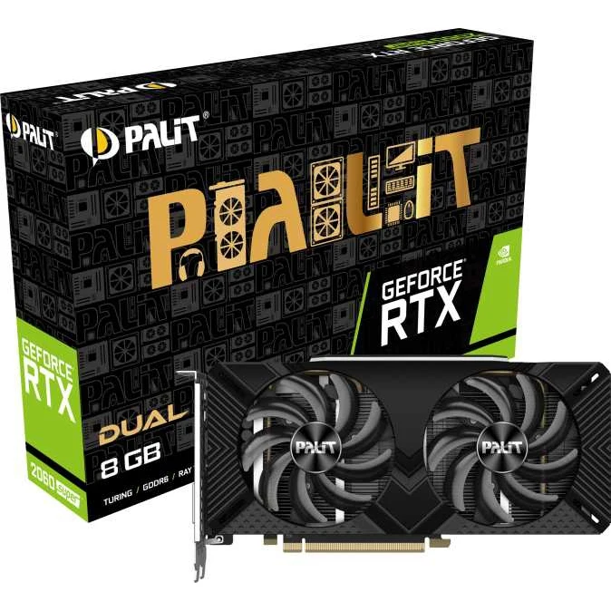 Видеокарта Palit PCI-E PA-RTX2060SUPER DUAL 8G NV RTX2060SUPER 8192Mb 256b GDDR6 1470/14000/HDMIx1/D