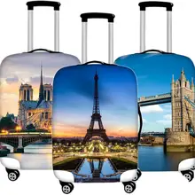 Travel Accessories Eiffel Tower Luggage Case Protective Cover Waterproof Thicken Elastic Suitcase Trunk Case Apply 18-32 Inch XL