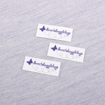 

112 Custom Iron Labels, Personalized Brand, Logo or Text, Custom Design, Iron on Cotton Fabric (TB0018)