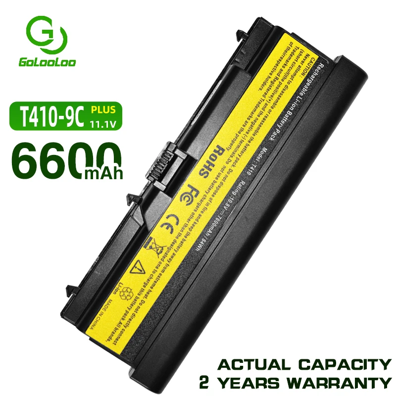 Batteria Per Laptop Golooloo 6600Mah Per Lenovo Thinkpad Edge 14 "15" L410 L420 T410 T420 T5 Sl410 Sl510 42T4235 42T4708