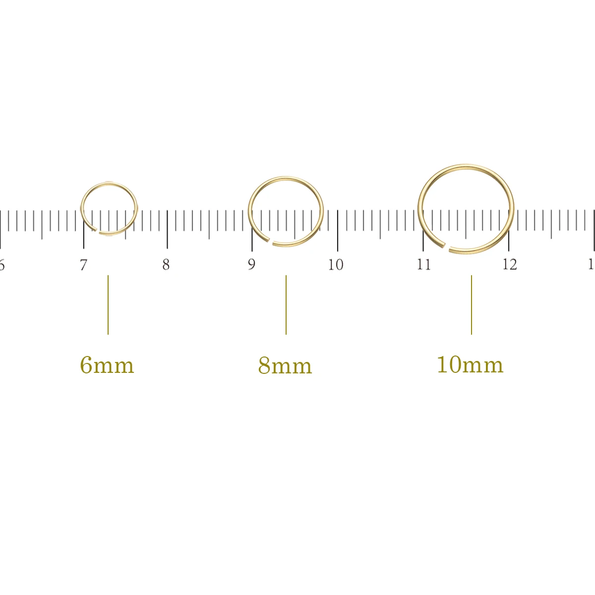 Nose Piercings 925 Sterling Silver Simple Round 6mm 8mm 10mm With Ball Nose Ring Ear Bone Ring