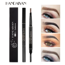 HANDAIYAN, 5 цветов, двухсторонний карандаш для бровей, водостойкий, стойкий, не цветущий, вращающийся, треугольный, для бровей, тату, ручка для макияжа