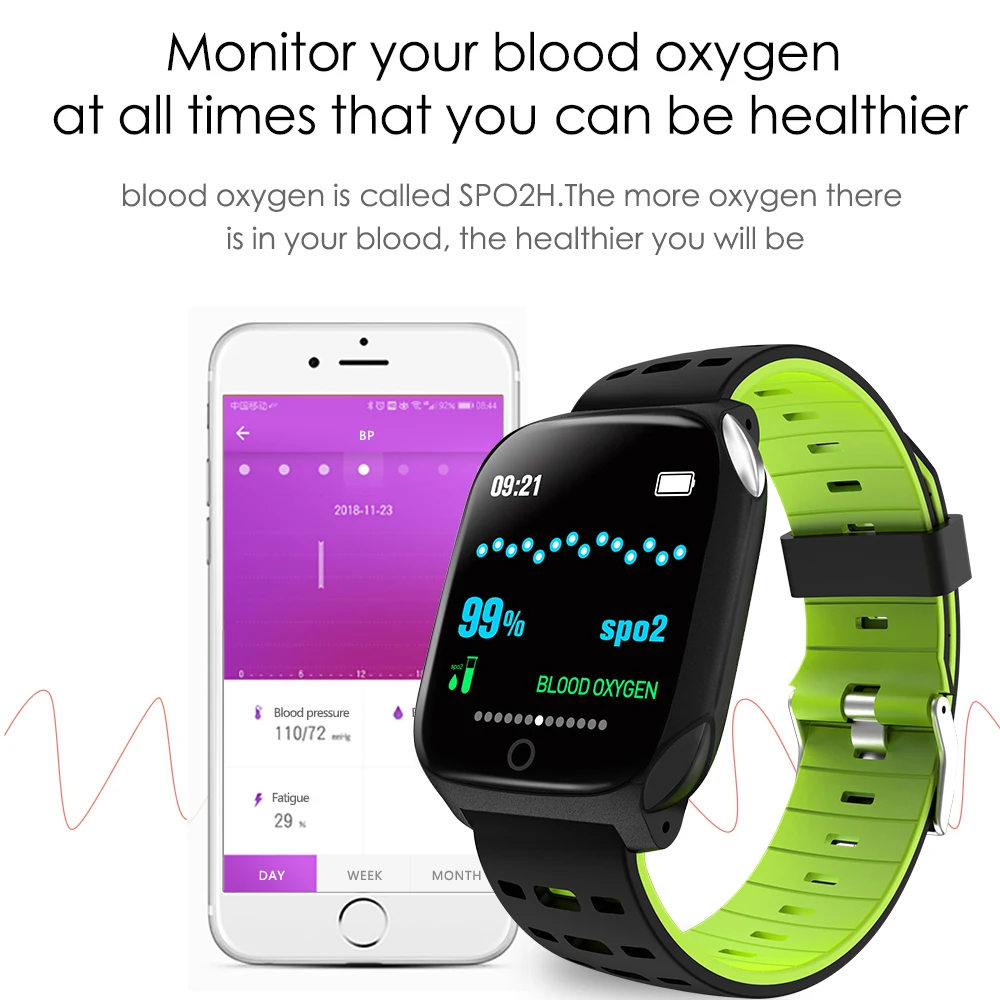 F16 PPG ECG Смарт-часы IP67 Водонепроницаемый сердечного ритма спортивные Смарт-часы для Android IOS женщин мужчин Шагомер умный браслет здоровье