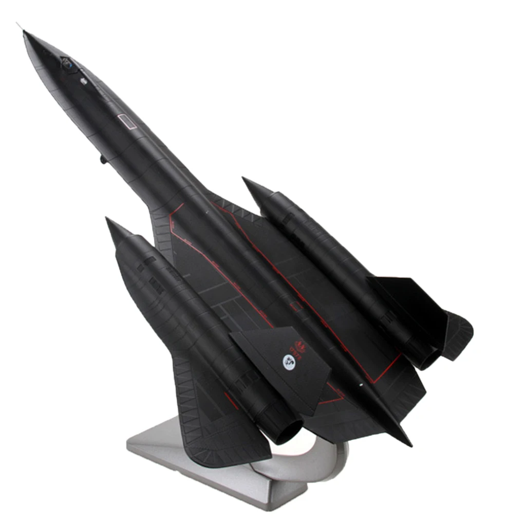 1/72 Scale Diecast Aircraft SR-71 Blackbird Fighter for Home Office Decor