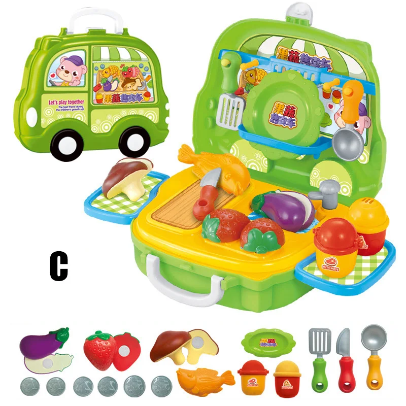 Детский игрушечный набор для ролевых игр, кухонный набор столовых приборов для приготовления пищи, игровой набор NSV775 - Цвет: C