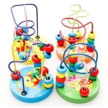 Монтессори детские погремушки для малышей развивающие милые животные круглые бусины Детские игрушки для новорожденных детские кроватки коляска Мобильная