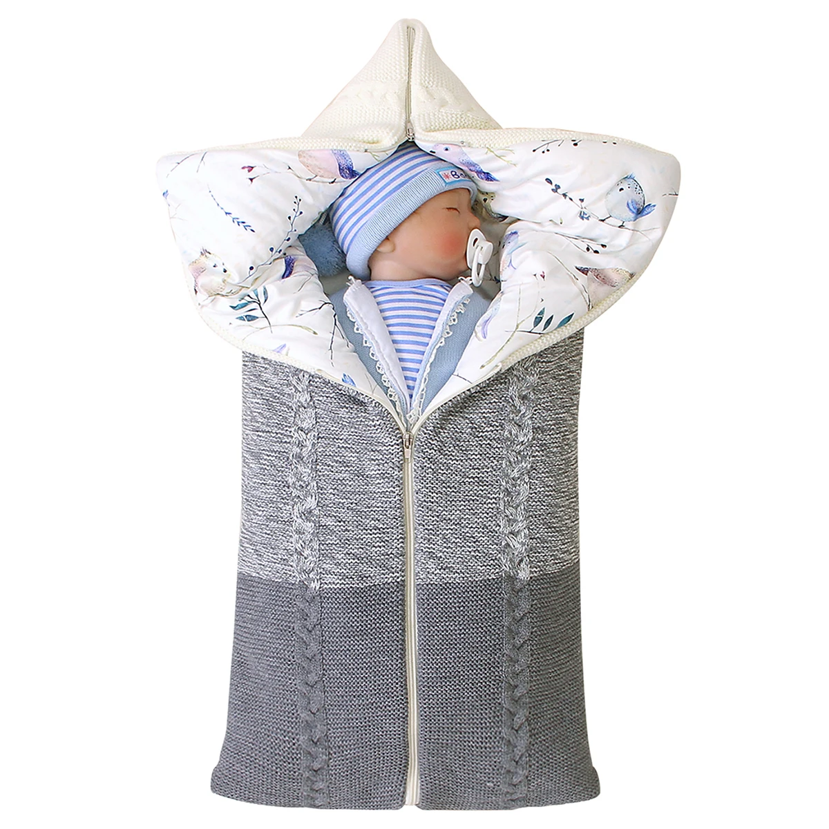 Конверты для новорожденных, акриловые волокна, полиэстер, спальные мешки, осень, серый цвет, на молнии, пеленка для младенцев, пеленка, спальный мешок, зимнее одеяло