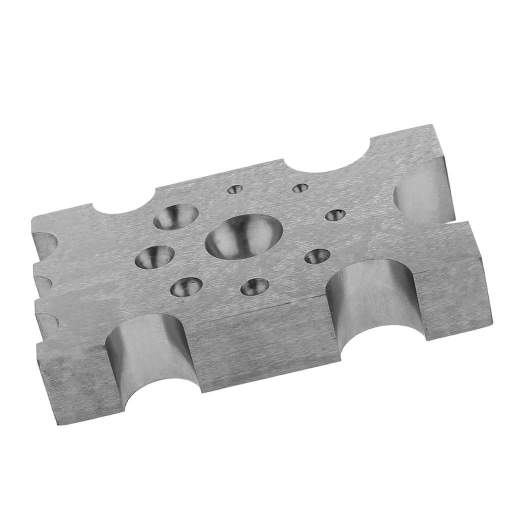 

Polished Stainless Steel Dapping Block Tool Jewelry Making and Metalsmith