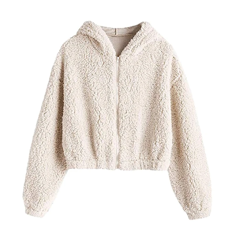 fuzzy full zip jacket