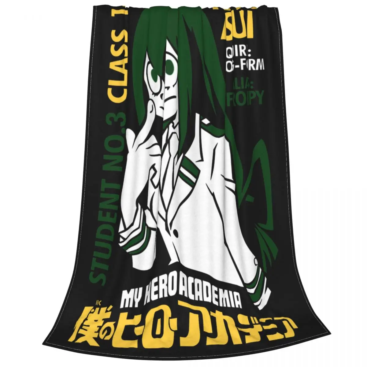 My Hero Academia Boku No Hero Academia Froppy ���� ��� ���� ħ�� ����� �� ����ִ� ������ ��� 125*100cm ħ�뺸