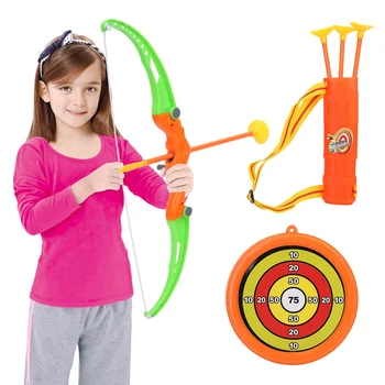 

Bow with 1pcs Target Shooting Outdoor Toys Safety Folding Sword Archery For Children Toy Set Plastic Sports Gift