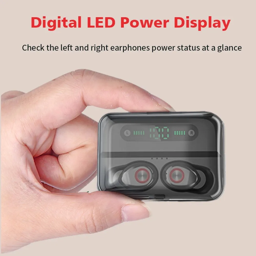 T8 TWS BT 5.0 Earphone Wireless Headphone Stereo HIFI Earbuds With Mic Handsfree Earbuds Control for iPhone Android Devices