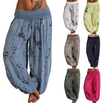 

Dihope 2020 New Bohemian Loose Trousers Travel Lounge Festival Casual Beach Pants