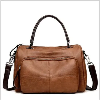 

Women Handbag Shoulder Bags 2019 New Retro Wild Designer PU Crossbody Bag Large Capacity Zipper Motorcycle Bag High Quality