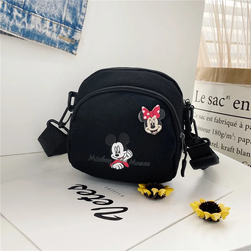Genuine Disney Cartoon Anime Mickey Mouse Canvas Shoulder Bags Cute Fashion Women's Handbags Minnie Messenger Bag Girls Gifts crossbody bag women shoulder bag women messenger bag