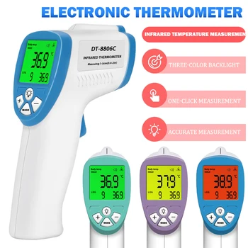 

IR Infrared Digital Non-Contact Thermometer Forehead Body Temperature with Alarm for Adult and Baby