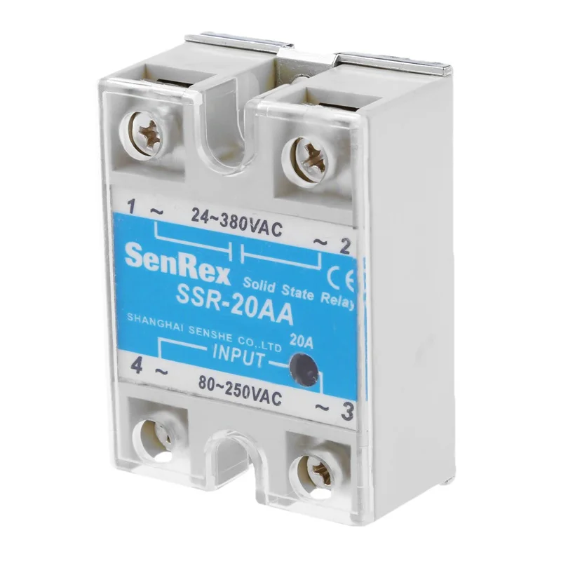 

SSR-20AA AC to AC Covered Solid State Module Relay AC 80-250V AC 24-380V