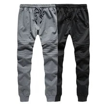 Мужские штаны для бега, повседневные штаны для фитнеса, весна-лето, мужские обтягивающие спортивные штаны в полоску для бодибилдинга и тренажерного зала, новые мужские спортивные брюки
