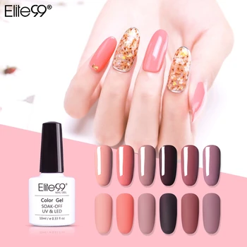 

Elite99 10ml Brick Red Color UV Gel Nail Polish Soak Off Primer For Nails Gel Lacquer Semi Permanent Nail Art Design Gel Varnish