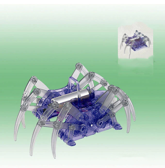 DIY Spider Robot Scientific Experiment Toys DIY Spider Robot For Children Electric Robots Toy Educational Assembles Toys Kits