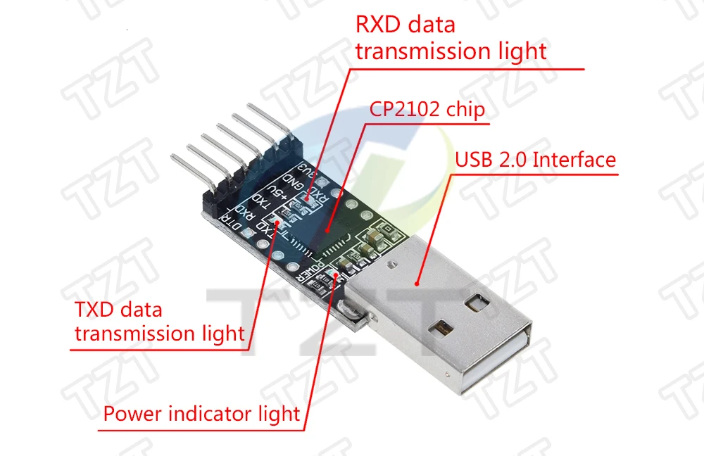 CP2102 USB 2,0 UART ttl 5PIN Соединительный модуль последовательный преобразователь STC Замена FT232 CH340 PL2303 CP2102 MICRO USB для aduino