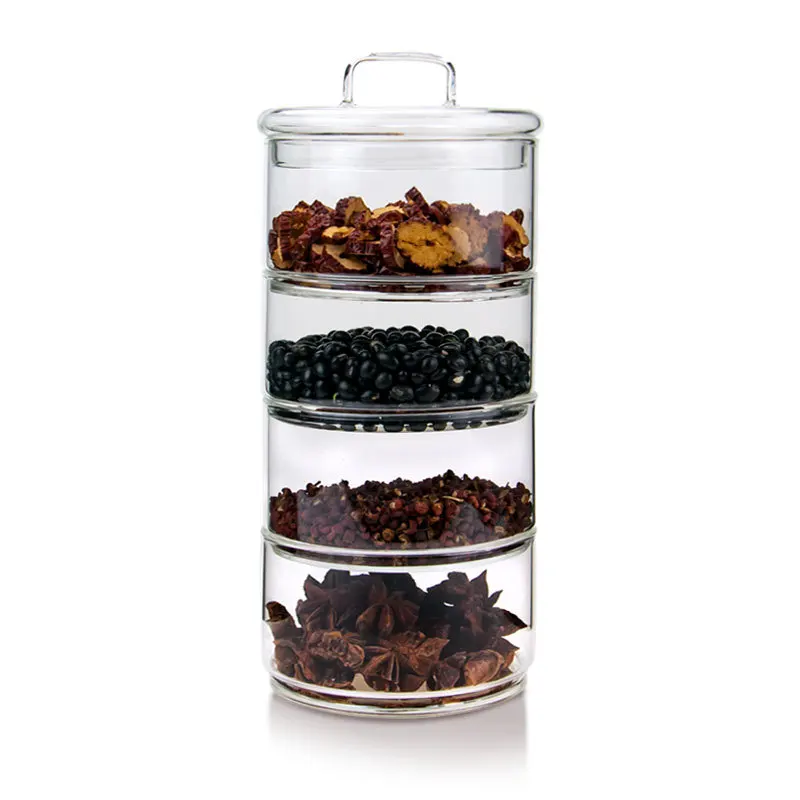 

creative English alphabet glass Bowl simple Can be superimposed multi-layer storage tank With lid fruit plate dessert Candy jar
