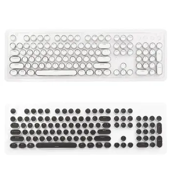 

104 Retro Round Keycaps Double Shot DIY Steam Punk Steampunk Typewriter Keycaps for Backlit Classy Player Stylized