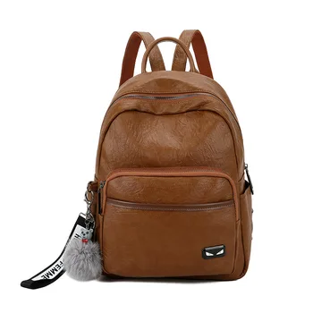 

Female Backpack New Anti-theft Backpack Multifunctional Shoulder Soft Leather PU Backpack Travel Bag