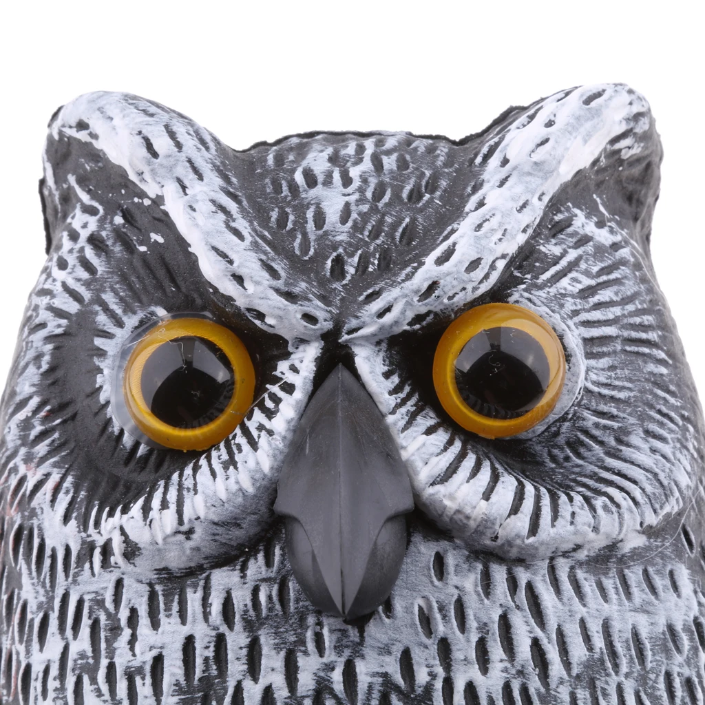 Realistic Owl Decoy – Scares Away and Repels Birds, Rabbits, Squirrels and other Pests