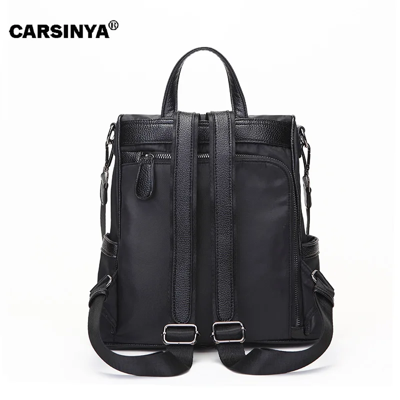 

2019 New Style Fashion Oxford Cloth Backpack Cloth with Leather Anti-theft Backpack Women's Nylon Cloth WOMEN'S Backpack Leather