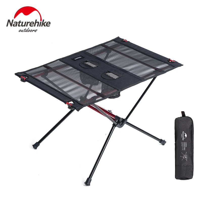  Naturehike Lightweight Collapsible Aluminum Portable Roll Up Outdoor Folding Camping Table Patio Me