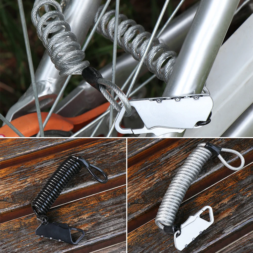 1 PC Mini Anti-Theft Bicycle Lock Resettable 3 Digit Cycling Safety Spring Combination Cable Lock Senior Travel Luggage Locks