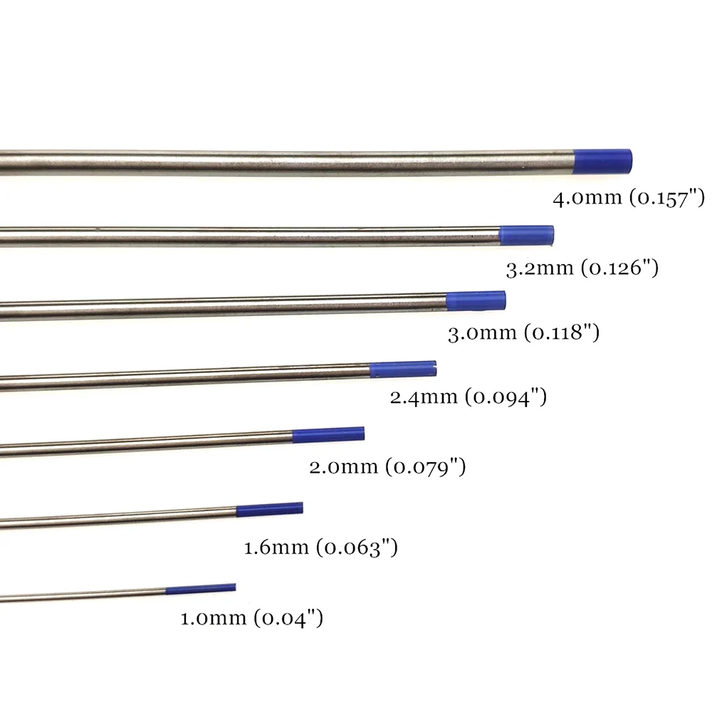 Professionnel Électrodes De Tungstène Baguettes De Soudage 1.0 1.6 2.0 2.4 3.0 3.2 4.0mm WT20 WC20 WL20 WL15 WZ8 WP WY20 WR20 pour Soudeuse TIG