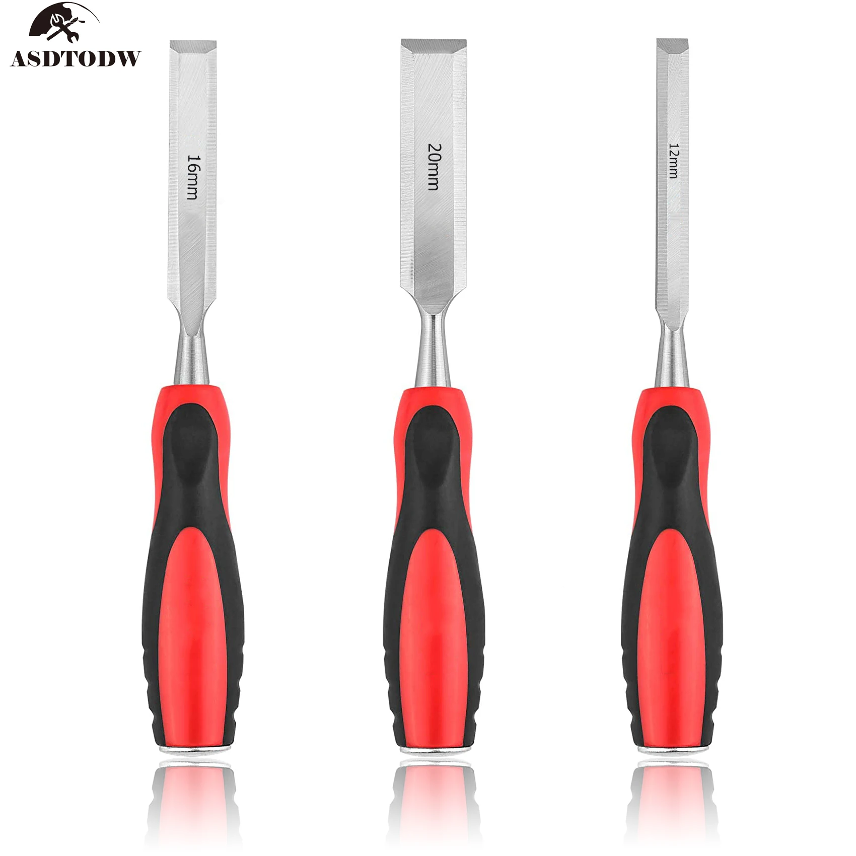 

3PC Chisel Set CR-V steel Blade Flat Woodworking Carving Tool Carving Knife Graver Sculpture Craft Woodcut Art