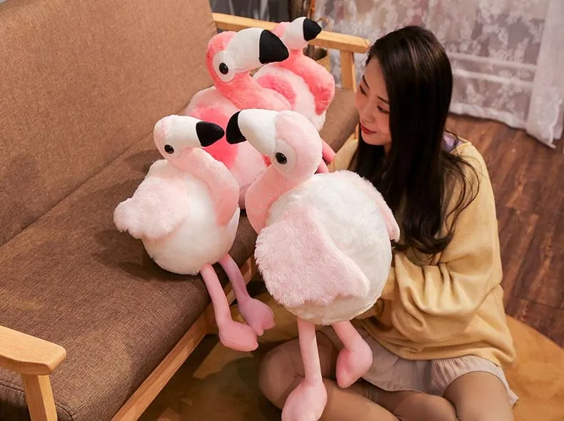 48-65 см Фламинго плюшевая игрушка мультфильм мягкая кукла Kawaii розовая подушка с птицей чучело животное ребенок дети ребенок день рождения Рождественский подарок