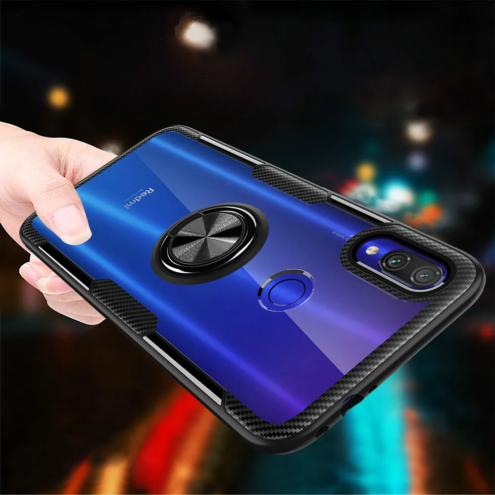 

Shockproof Magnetic Stand Holder Case For Xiaomi Redmi Mi 9T 9 8 SE Lite Pro Note 5 7 K20 Pro Ring Transparent Phone Case Cover