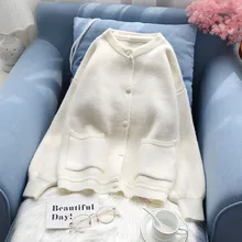 ^^Best Offers solid knitted women sweater and cardigan o-neck button pocket solid loose lantern sleeved office lady elegant outwear coat tops ^^Best Offers solid knitted women sweater and cardigan o-neck button pocket solid loose lantern sleeved office lady elegant outwear coat tops